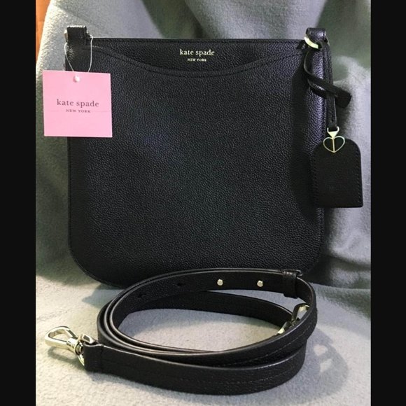 BNWT Kate Spade New York Margaux Large Black Leather Cross Body Bag MSRP $258.00 - Picture 11 of 12
